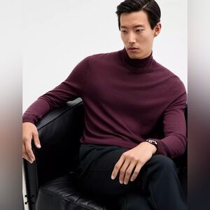 NWT ALFANI MENS MERINO WOOL BLEND TURTLENECK SWEATER XL